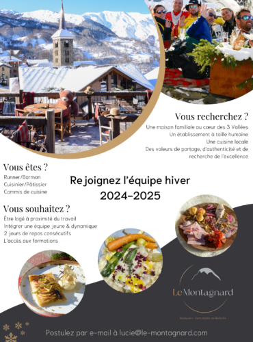 Le Montagnard is recruiting for the winter season!